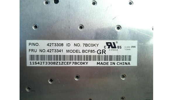 Клавіатура для ноутбука Lenovo 3000 N200, 42T3341, 42T3308, Б/В - 317472
