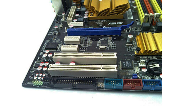 Материнська плата для ПК, Asus P5QC, s775, P45, PCI-Ex16, з процесором Intel Pentium E5200, Б/В