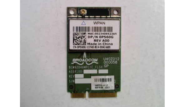 Адаптер Wi-FI знятий з ноутбука Dell Latitude E6500, 0P560G, Б/В