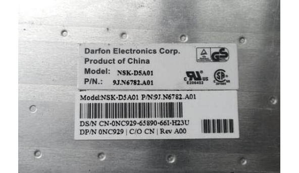 Клавіатура для ноутбука DELL Inspiron 630M, NSK-D5A01, CN-0NC929, Б/В - 317587
