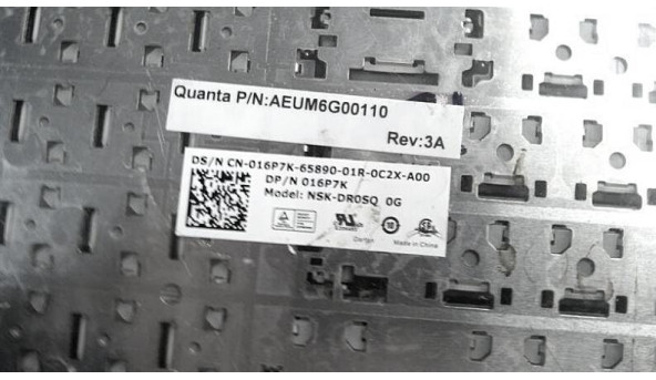 Клавіатура для ноутбука DELL Inspiron 1564, CN-016P7K, NSK-DR0SQ, Б/В - 317602