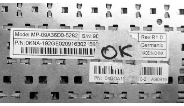 Клавіатура для ноутбука Asus Eee PC 1001p, MP-09A36D0-5282, OKNA-192GE0, Б/В - 317604