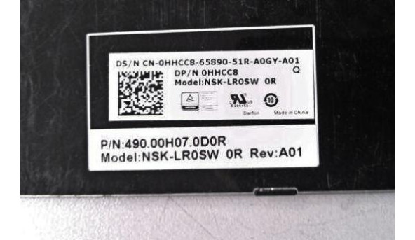 Клавіатура для ноутбука Dell 15-3000, CN-0HHCC8, NSK-LR0SW, 490.00H07.0D0R, Б/В Протестована робоча клавіатура. Відсутня одна клавіша (фото) - 317635