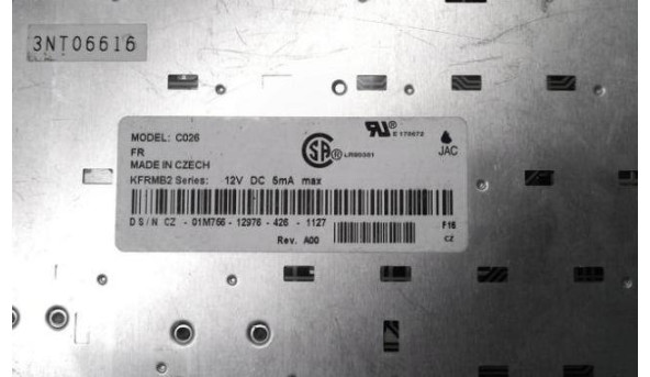 Клавіатура для ноутбука Dell Latitude D800, 01M756, KFRMB2, C026, Б/В - 317638