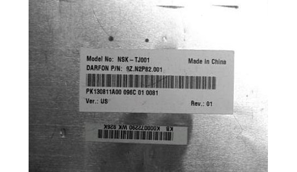 Клавіатура для ноутбука Toshiba NB200, NSK-TJ001, 9Z.N2P82.001, Б/В - 317717