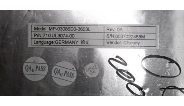 Клавіатура для ноутбука Fujitsu Siemens Amilo M1450, MP-03086D0-360L, 71GUL3074-00, Б/В - 317719