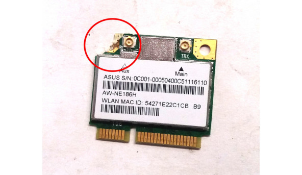 Wi-Fi модуль, адаптер для Asus X550, AR5B125, 0654-11-6534, Б/В, має пошкодження (фото)