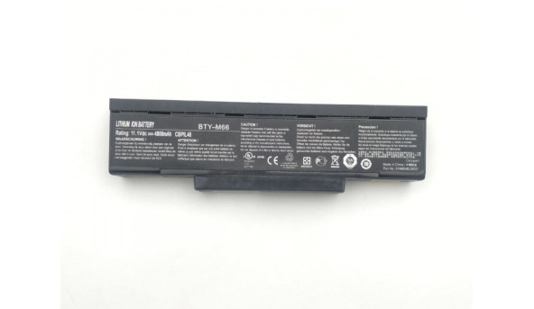 Батарея, акумулятор, MSI BTY-M66, для MSI CR400, CR420, CX420, EX400, EX460, Li-ion Battery, 4800mAh, 11.1V, Б/В Знос:40%
