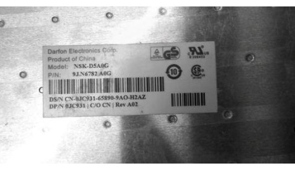 Клавіатура для ноутбука Dell Inspiron 1505, 1501, CN- 0JC931, НОВА - 317937