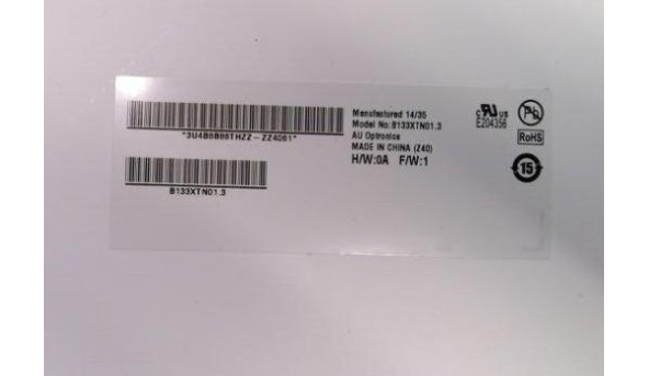 Матриця AU Optronics, B140XTN01.3, 14.0", 30-pin, LED , WXGA HD, 1366x768, slim, Б/В - 318053