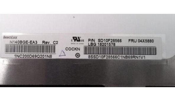 Матриця ChiMei Innolux, N140BGE-EA3, 14.0", 30-pin, LED, WXGA, 1366x768, Slim, Б/В. - 318098