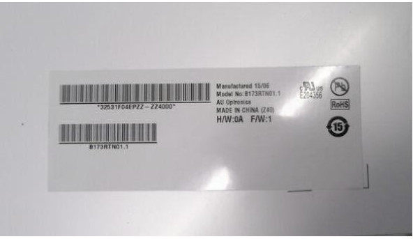 Матриця AU Optronics, B173RTN01.1, 17.3", 30-pin, LED, WXGA++, 1600x900, Б/В. - 318115