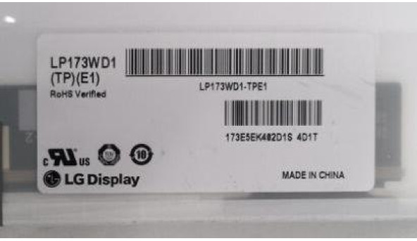 Матриця LG Display LP173WD1-TPE1, 17.3", 30-pin, LED, WXGA++, 1600x9000, Б/В - 318120