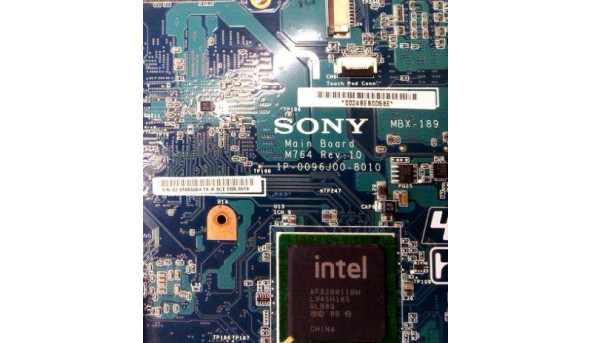 Материнська плата для ноутбука Sony MBX-189, A1750863A, VGN-FW56E, 1P-0096J00-8010, Б/В - 318434