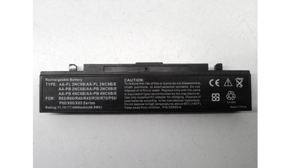 Батарея, акумулятор для ноутбука  Samsung AA-PL2NC9B, AA-PL2NC9BE, AA-PB2NC6BE, AA-PB2NC6B, AA-PB4NC6B, AA-PB4NC6BE, Li-Ion Battery rechargeable battery, 11.1V, 4400mAh 48.8 Wh, Б/В