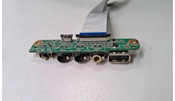 Плата з аудіо роз'ємами та USB портом для ноутбука Medion Erazer X, 15.6", MS-16F3B, VER:1.0, Б/В - 318626