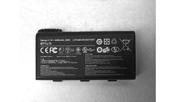 Батарея, акумулятор для ноутбука MSI CX Series CX720, Li-Ion Battery BTY-L74, BTY-L75, 11.1V, 4400mAh, 49.0 Wh, Б/В