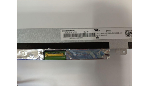 Матриця Chi Mei InnoLux, N140BGE-E33 Rev:C1, 14.0'', LED, HD 1366x768, 30-pin, Slim, б/в, Є засвіти, помітні на всіх кольорах - 318912
