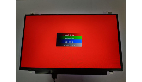 Матриця  LG Display,  LP140WF6 (SP)(B3),  14.0'', LED,  FHD 1920x1080, IPS, 30-pin, Slim, б/в, Є маленькі засвіти, помітні на всіх кольорах