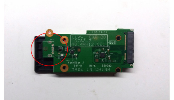 Додаткова плата. USB та Express Card порт для ноутбука Lenovo ThinkPad Edge E520, 15.6", 48.4MH12.021, Б/В, Без USB роз'єма (фото). - 318936
