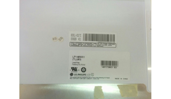 Матриця LG LP140WX1 (TL)(03), 14.0", CCFL, 30-pin, WXGA (1280x768), Matte, б/в - 319521