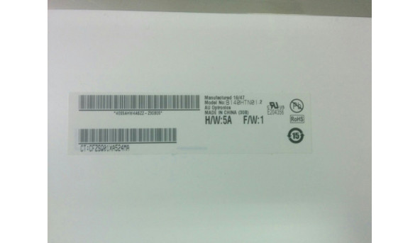 Матриця AU Optronics B140HTN01.2, 14.0", LED, 30-pin, FHD 1920x1080, Matte, б/в - 319571