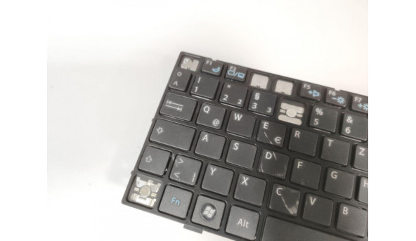Клавіатура для ноутбука Asus EEE PC 1000He, 9J.N1N82.60G, 550103c00-035-g, Б/В. Відсутні клавіші (фото). Присутня незначна деформація. Протестована, робоча клавіатура. - 319703