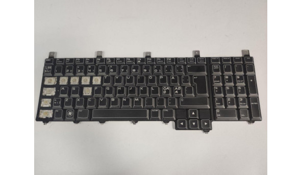 Клавіатура для ноутбука Dell ALIENWARE M17X R2, P01E, 17", б/в. В хорошому стані, без пошкоджень. Клавіатура тестована, робоча. Є відсутні клавіші (фото)
