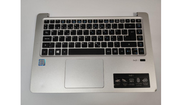 Середня частина корпуса для ноутбука Acer Swift 3 sf314-51, 14.0", 13N1-0QA0601, Б/В. В хорошому стані. Клавіатура робоча, з підсвіткою, є незначне пошкодження (фото).