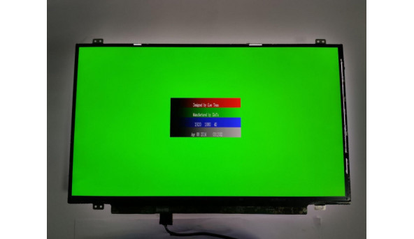 Матриця LG Display, LP140WF3 (SP)(D1), 14.0'', LED, Full HD 1920x1080, IPS, 30-pin, Slim, б/в, Є потертості, при роботі малопомітні, з правого боку відсутня стрічка (фото), зліва є засвіт при роботі помітний - 320200