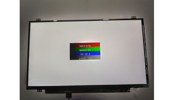 Матриця LG Display, LP140WF3 (SP)(D1), 14.0'', LED, Full HD 1920x1080, IPS, 30-pin, Slim, б/в, Є потертості, при роботі малопомітні, з правого боку відсутня стрічка (фото), зліва є засвіт при роботі помітний - 320200