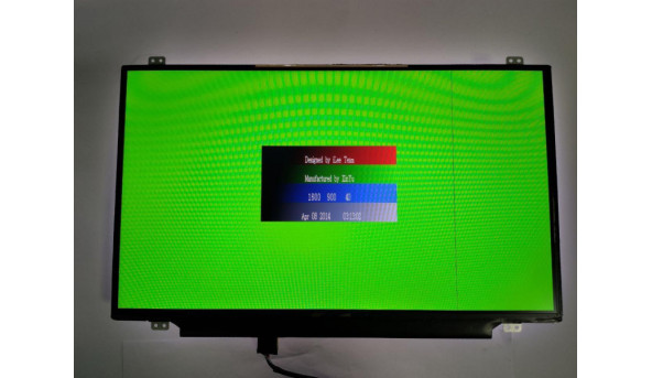 Матриця LG Display, LP140WD2(TP)(B1), 14.0'', LCD, HD+ 1600x900, 30-pin, Slim, б/в, Є вертикальна полоса помітна при роботі, зверху відсутня плівка (фото) - 320202