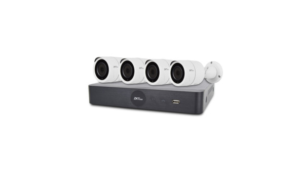 IP комплект видеонаблюдения с 4 камерами ZKTeco KIT-8504NER-4P/4-BS855L11B