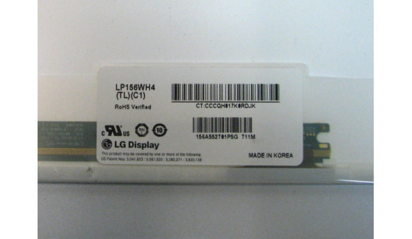 Матриця для ноутбука LG LP156WH4(TL)(N1) 15.6" Normal 40 pin 1366x768 LED Б/У