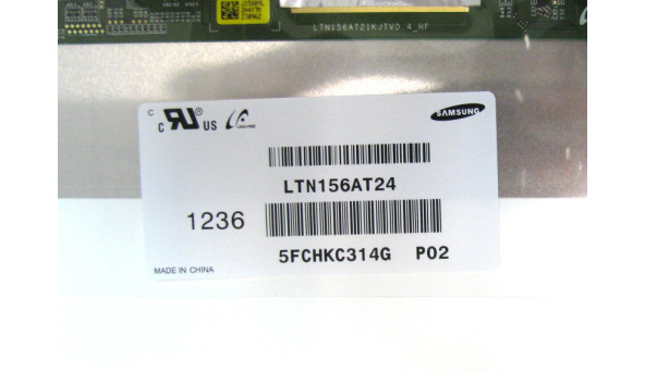 Матриця 15.6" Samsung LTN156AT24 1366*768 40pin зліва LED Normal Глянцева Б/У