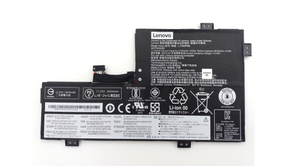 Оригинальная батарея аккумулятор для ноутбука Lenovo 300e 2 Gen L17M3PB0 11.25V 41Wh Li-Ion Б/У - износ 10-20%