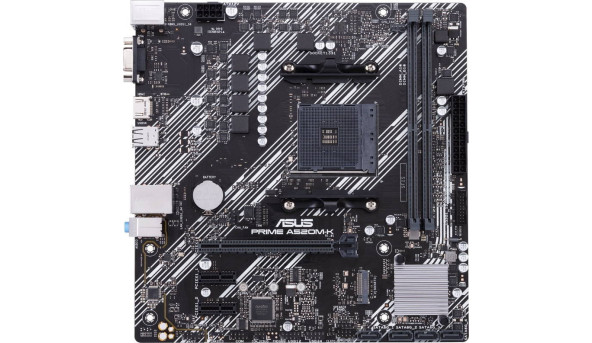 ASUS PRIME A520M-K (AM4,A520, 2*DDR4, PCI-Ex16, 4SATAIII, RAID, M.2, VGA/HDMI, Glan, 6ch, mATX)