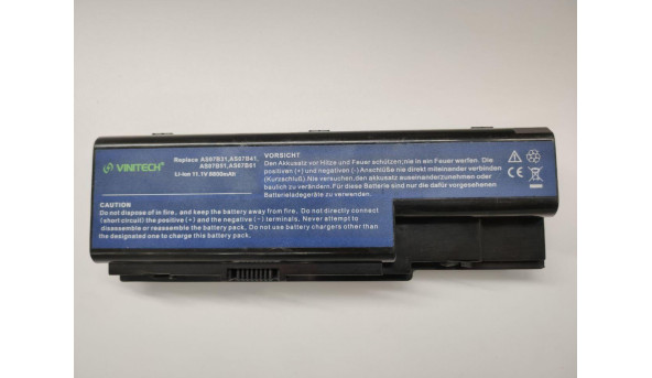 Посилена батарея, акумулятор, для ноутбука Acer Aspire 5230, 5235, 6530, 6530G, 6920, 7720ZG, 7730, 7730G, 8730Z, 8730ZG, 8920, Li-ion Battery, 4800mAh, 71Wh, 14.8V, б/в, робоча, 0% зносу - 34560