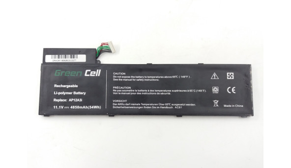 Оригинальная батарея аккумулятор для ноутбука Acer Aspire M3-581 AP12A3i 4850mAh 11.1V Б/У - износ 10-15%