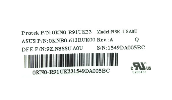 Клавіатура для ноутбука ASUS X553M NSK-USA0U 0KN0-R91UK23 Б/В - 398280