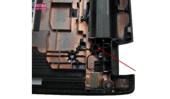 Нижня частина корпуса, для ноутбука, Acer Aspire E5-473, AP1C7000400, Є тріщина та зламані кріплення (фото)