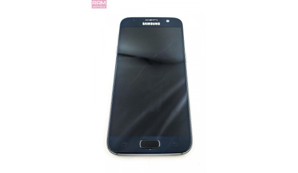 Робочий телефон з розбитим модулем дисплея Samsung Galaxy S7 Duos G930, 32GB, 4GB ОЗУ  (5.1", Super AMOLED, 2560х1440), Exynos 8890 Octa, Android 6.0 (Marshmallow) / 3000 мА·год, LTE ,камера 12 Мп + фронтальна 5 Мп, Б/В