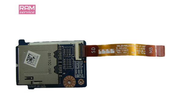 Додаткова плата, CardReader, для ноутбука, DELL LATITUDE E6510, PP30LA, LS-5573P, Б/В, В хорошому стані, без пошкоджень - 44450