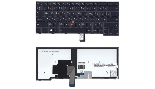 Клавиатура для ноутбука Lenovo ThinkPad Edge (T440, T440P, T440S), с указателем (Point Stick) Black, Black Frame, RU