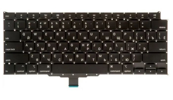 Клавиатура для ноутбука Apple MacBook Air 13 Retina (A2179) Early 2020 (вертикальный энтер), Black, RU