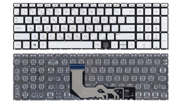 Клавиатура для ноутбука HP Envy (15-ED, 17-CG) Silver, с подсветкой (Light), RU