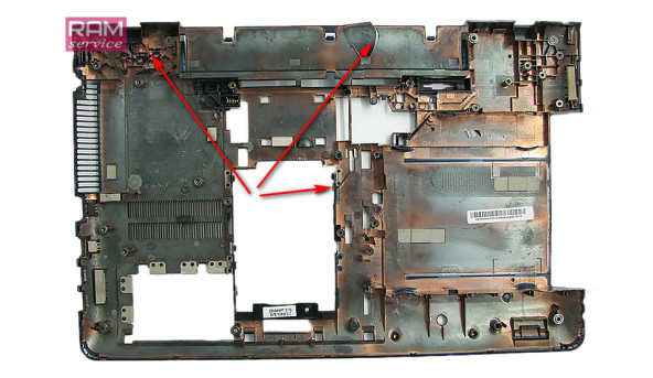 Нижня частина корпуса, для ноутбука, Samsung NP350V5C, AP0RS000100, Б/В, Є пошкодження (фото) - 47920