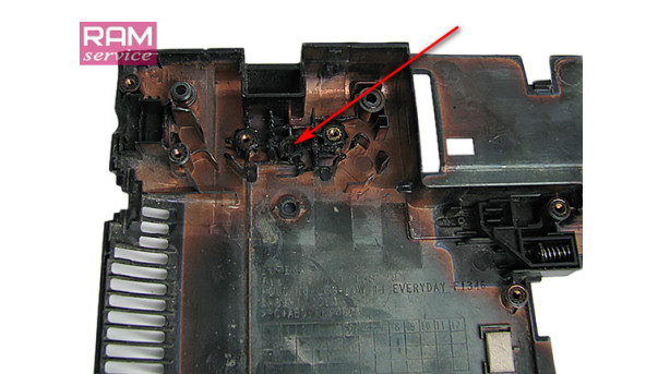 Нижня частина корпуса, для ноутбука, Samsung NP350V5C, AP0RS000100, Б/В, Є пошкодження кріплень (фото) - 47922