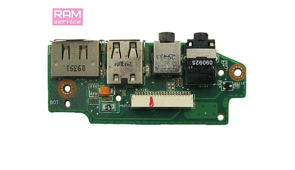 Додаткова плата, роз'єми USB, Audio, для ноутбука, Asus N61V, 60-NWFAU1000, Б/В