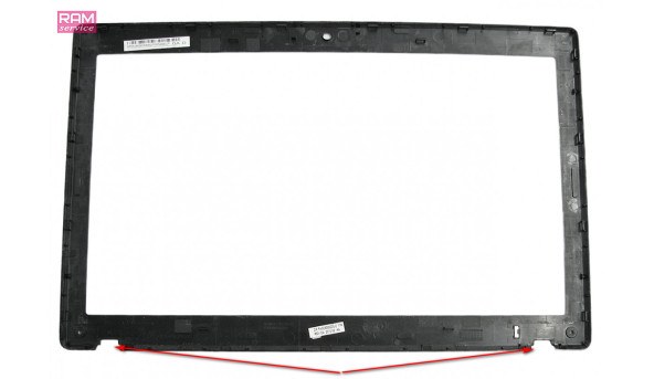 Рамка матриці, для ноутбука, Acer Aspire 5551, NEW75, 15.6", AP0C9000200, Б/В, Відсутні заглушки завіс (фото)